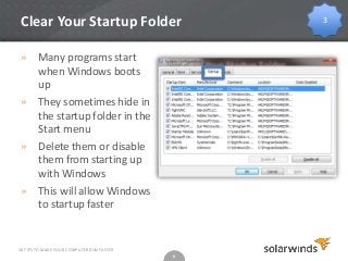 how to make computer faster on startup